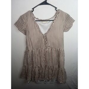 Altar'd State Striped Dress Size Small Short Sleeve